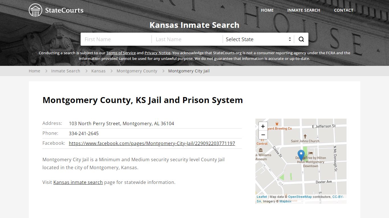 Montgomery County, KS Jail and Prison System - State Courts