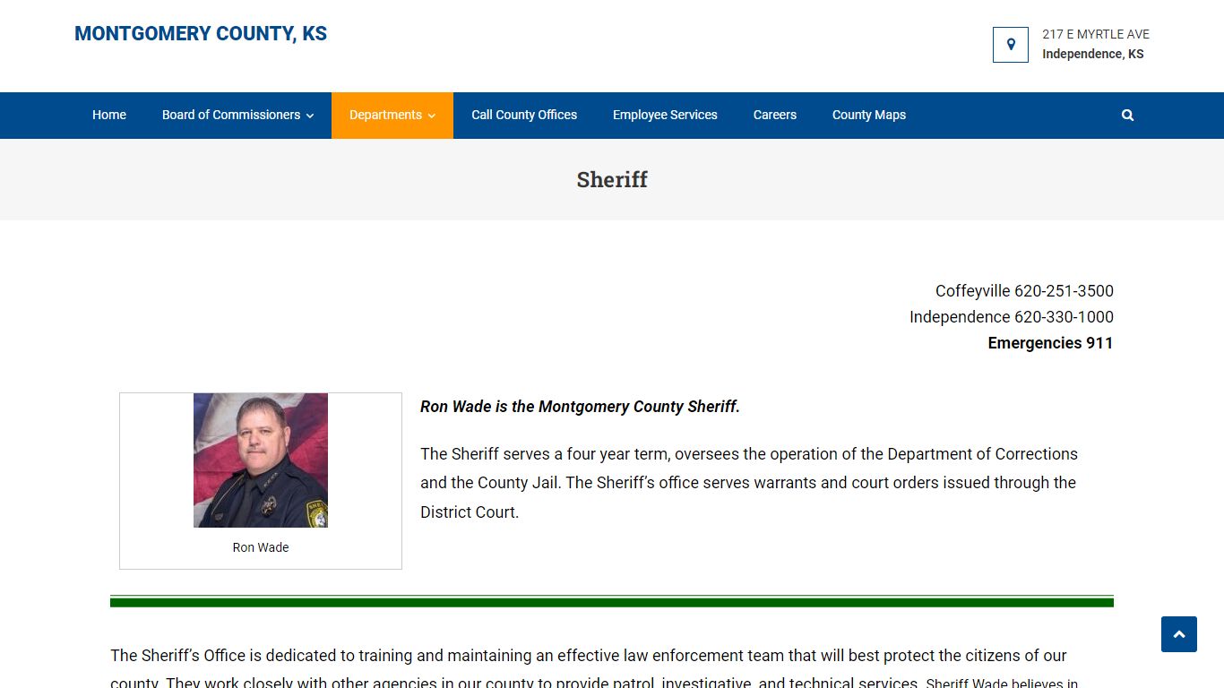 Sheriff – Montgomery County, KS